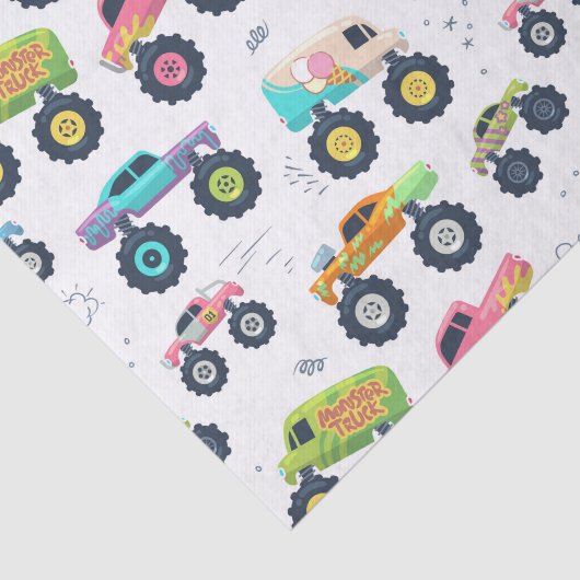 Moderne, kleurrijke Waterverf monster-wagens Tissuepapier (Detail)