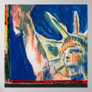 Moderne, kleurrijke waterverf Poster van Liberty h