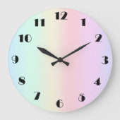 Moderne, kleurrijke Waterverf regenboog Grote Klok (Voorkant)