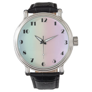 Moderne, kleurrijke Waterverf regenboog Horloge