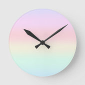 Moderne, kleurrijke Waterverf regenboog Ronde Klok (Voorkant)