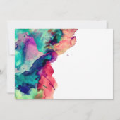 Moderne kleurrijke Waterverf Sla de datum op Save The Date (Achterkant)