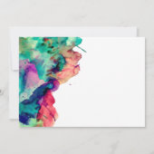 Moderne kleurrijke Waterverf Sparen Datum 2 Save The Date (Achterkant)