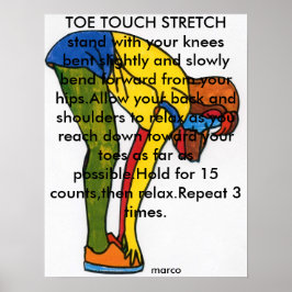 Moderne, kleurrijke Waterverf Totentouchstrek Poster