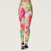 Moderne, kleurrijke Waterverf van de Floral van de Leggings (Achterkant)