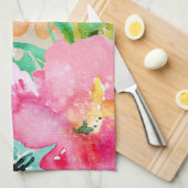 Moderne, kleurrijke Waterverf van de Floral van de Theedoek (Quarter Fold)