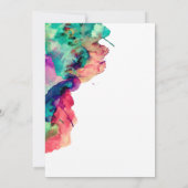 Moderne kleurrijke Waterverf Vrijgezellenfeest 1 Kaart (Achterkant)