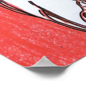 Moderne, kleurrijke waterverf Vrijheidsbeeld Poster (Hoek)