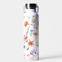 Moderne kleurrijke Waterverf Wildflower Pattern