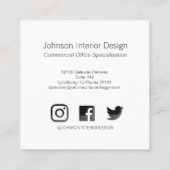 Moderne kleurrijke Waterverf Zonnebloem Visitekaar Vierkante Visitekaartje (Achterkant)