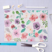 Moderne kleurrijke Waterverven bloemen patroon Tissuepapier (Craft)