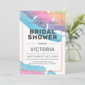 Moderne, kleurrijke waterverven penseelstreken kaart (Staand voorkant)