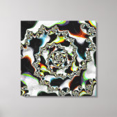 Moderne kleurrijke wervelfractal Psychedelic Canvas Afdruk (Voorkant)