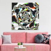 Moderne kleurrijke wervelfractal Psychedelic Canvas Afdruk (Insitu (Woonkamer))