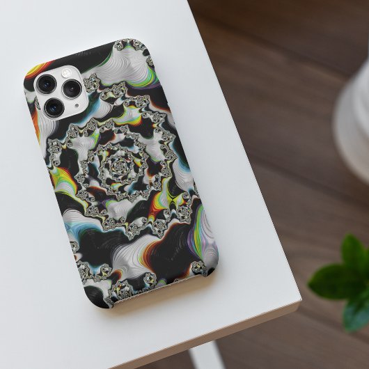 Moderne kleurrijke wervelfractal Psychedelic Case-Mate iPhone Case