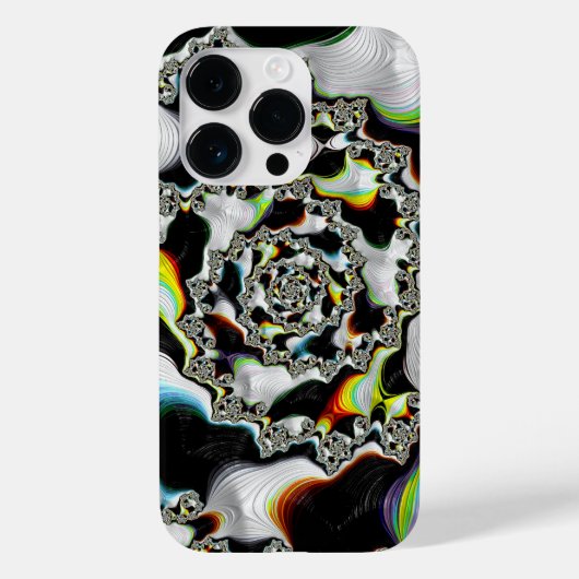 Moderne kleurrijke wervelfractal Psychedelic Case-Mate iPhone Case (Achterkant)