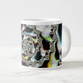 Moderne kleurrijke wervelfractal Psychedelic Grote Koffiekop (Voorkant rechts)