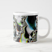Moderne kleurrijke wervelfractal Psychedelic Grote Koffiekop (Rechts)