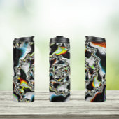 Moderne kleurrijke wervelfractal Psychedelic Thermosbeker