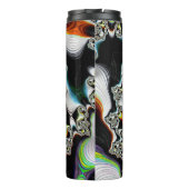 Moderne kleurrijke wervelfractal Psychedelic Thermosbeker (Achterkant)