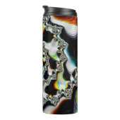 Moderne kleurrijke wervelfractal Psychedelic Thermosbeker (Geroteerd rechts)
