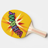 Moderne Kleurrijke WHAM Typografie Stripboek Pop A Tafeltennisbatje (Zijkant)