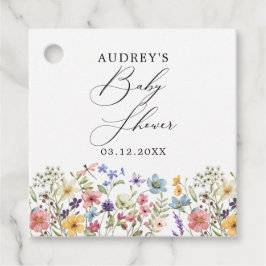 Moderne Kleurrijke Wildbloemen Bloemen Bloemen Boe Bedankjes Labels