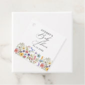 Moderne Kleurrijke Wildbloemen Bloemen Bloemen Boe Bedankjes Labels (In situ)