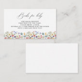 Moderne Kleurrijke Wildbloemen Bloemen Bloemen Boe Informatiekaartje (Voorkant / Achterkant)