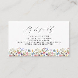 Moderne Kleurrijke Wildbloemen Bloemen Bloemen Boe Informatiekaartje