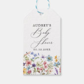 Moderne Kleurrijke Wildbloemen Bloemen Cadeaulabel (Voorkant)