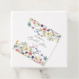 Moderne Kleurrijke Wilde Bloemen Bruiloft Feest Bedankjes Labels