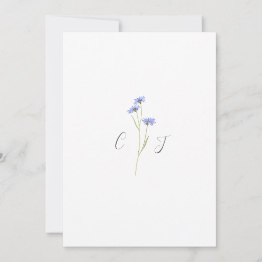 Moderne Kleurrijke Wilde Bloemen Bruiloft Save The Date (Achterkant)