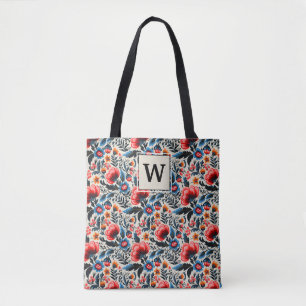 Moderne Kleurrijke Wilde Bloemen met Op Maat Gemaa Tote Bag