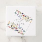 Moderne kleurrijke Wildflower Floral Vrijgezellenf Bedankjes Labels (In situ)