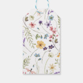 Moderne kleurrijke Wildflower Floral Vrijgezellenf Cadeaulabel (Achterkant)