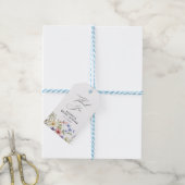 Moderne kleurrijke Wildflower Floral Vrijgezellenf Cadeaulabel (Met Touw)