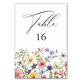 Moderne kleurrijke Wildflower Floral Vrijgezellenf Kaart