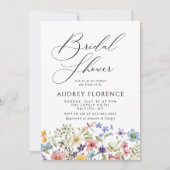 Moderne kleurrijke Wildflower Floral Vrijgezellenf Kaart (Voorkant)