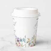 Moderne kleurrijke Wildflower Floral Vrijgezellenf Papieren Bekers (Rechts)