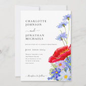 Moderne kleurrijke Wildflower Kaart (Voorkant)