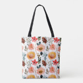 Moderne kleurrijke Wildflower Tote Bag (Achterkant)