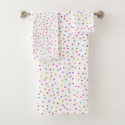 moderne kleurrijke witte handdoekset bad handdoek (Insitu)