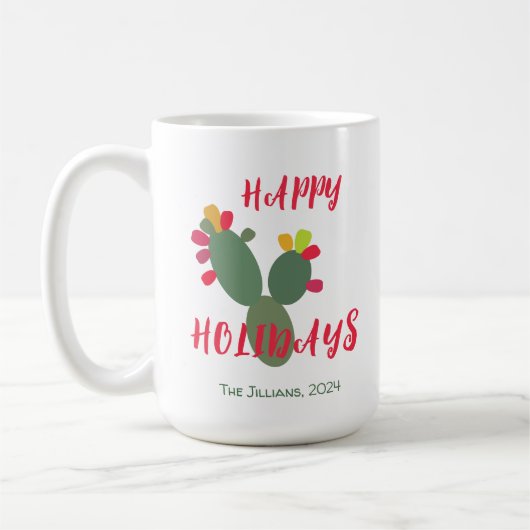 Moderne kleurrijke woestijn koffiemok (Links)