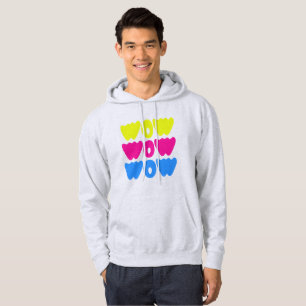 Moderne kleurrijke WOW MOM Gezegde Eenvoudige dag Hoodie