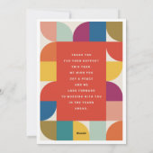 Moderne Kleurrijke Zakelijke Kerstvakantie Kaart (Achterkant)