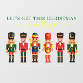 Moderne Kleurrijke Zakelijke Notenkraker Kerstmis Raamsticker (Vel)