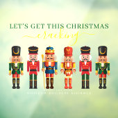 Moderne Kleurrijke Zakelijke Notenkraker Kerstmis Raamsticker (Vel 3)