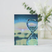 Moderne kleurrijke zandloper passage van de tijd briefkaart (Staand voorkant)