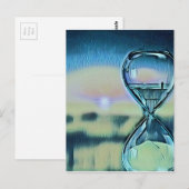 Moderne kleurrijke zandloper passage van de tijd briefkaart (Voorkant / Achterkant)